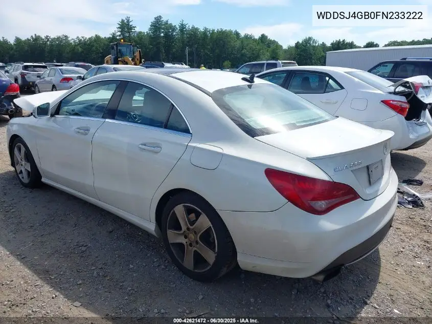 2015 Mercedes-Benz Cla 250 4Matic VIN: WDDSJ4GB0FN233222 Lot: 42621472
