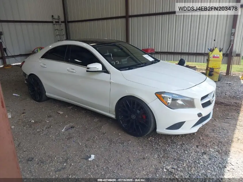 2015 Mercedes-Benz Cla 250 VIN: WDDSJ4EB2FN203478 Lot: 42746456