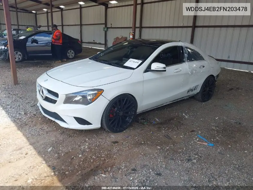 2015 Mercedes-Benz Cla 250 VIN: WDDSJ4EB2FN203478 Lot: 42746456