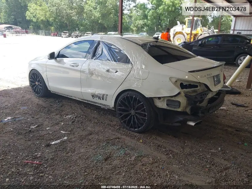 2015 Mercedes-Benz Cla 250 VIN: WDDSJ4EB2FN203478 Lot: 42746456