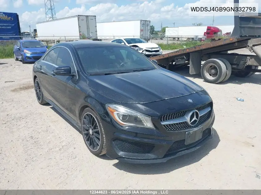 2016 Mercedes-Benz Cla 250 4Matic VIN: WDDSJ4GB9GN332798 Lot: 12344623