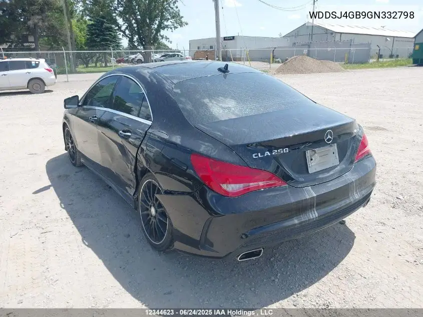 2016 Mercedes-Benz Cla 250 4Matic VIN: WDDSJ4GB9GN332798 Lot: 12344623