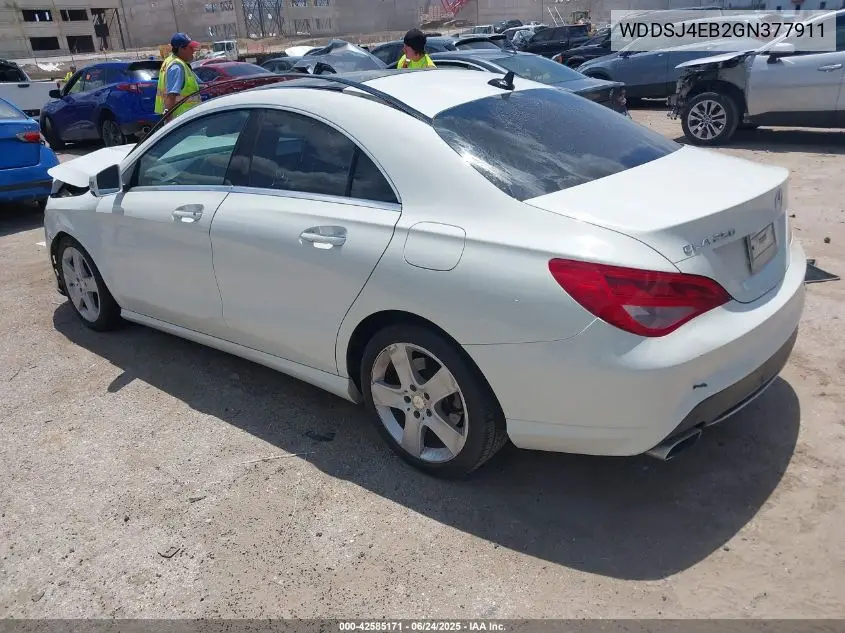 2016 Mercedes-Benz Cla 250 VIN: WDDSJ4EB2GN377911 Lot: 42585171