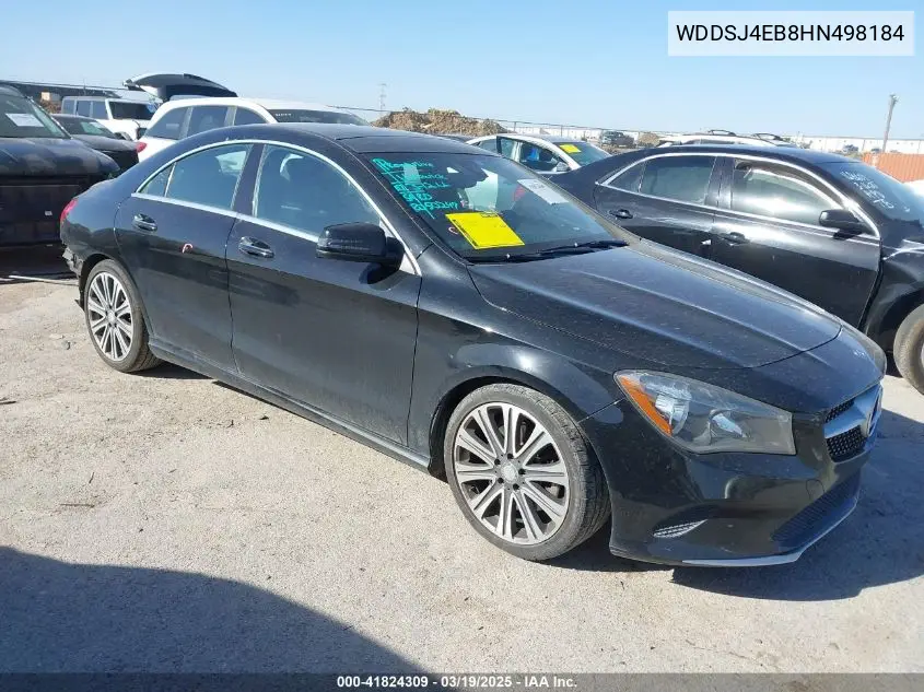 2017 Mercedes-Benz Cla 250 VIN: WDDSJ4EB8HN498184 Lot: 41824309