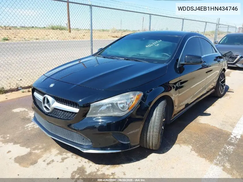 2017 Mercedes-Benz Cla 250 VIN: WDDSJ4EB1HN434746 Lot: 42622955