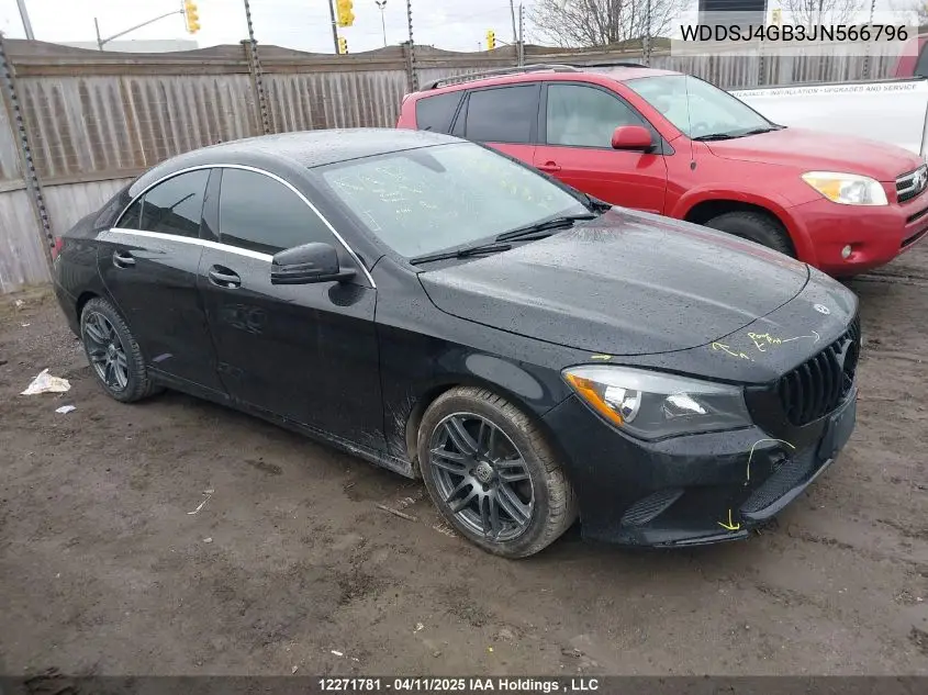 2018 Mercedes-Benz Cla 250 4Matic VIN: WDDSJ4GB3JN566796 Lot: 12271781