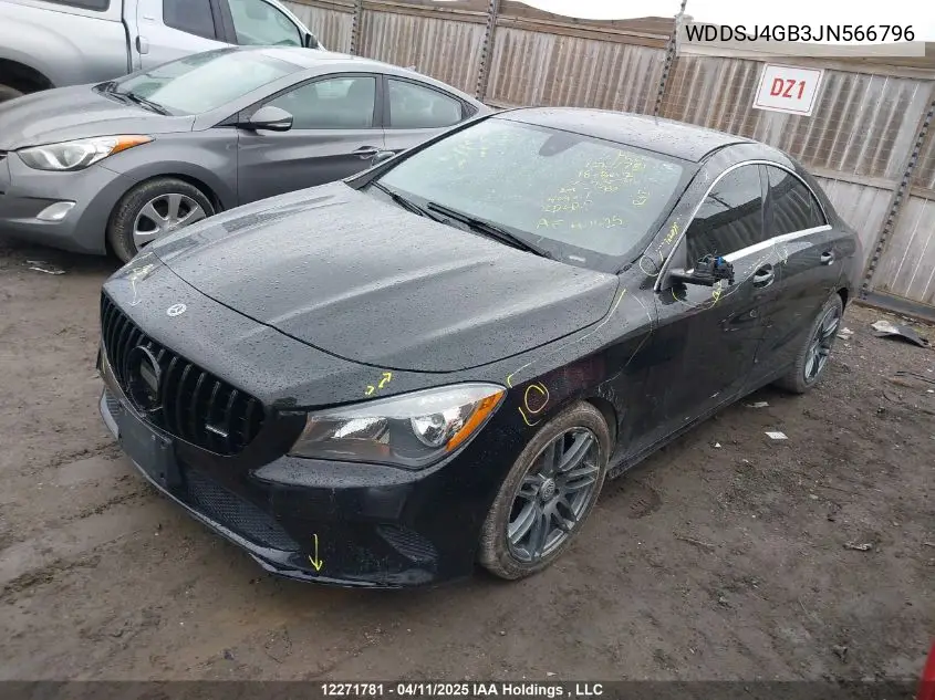 2018 Mercedes-Benz Cla 250 4Matic VIN: WDDSJ4GB3JN566796 Lot: 12271781