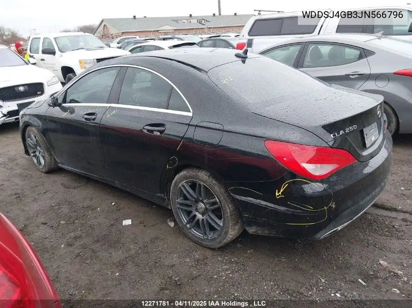 2018 Mercedes-Benz Cla 250 4Matic VIN: WDDSJ4GB3JN566796 Lot: 12271781