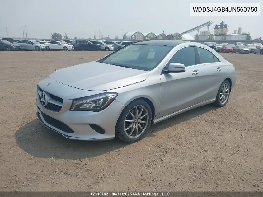 2018 Mercedes-Benz Cla 250 4Matic VIN: WDDSJ4GB4JN560750 Lot: 12335742