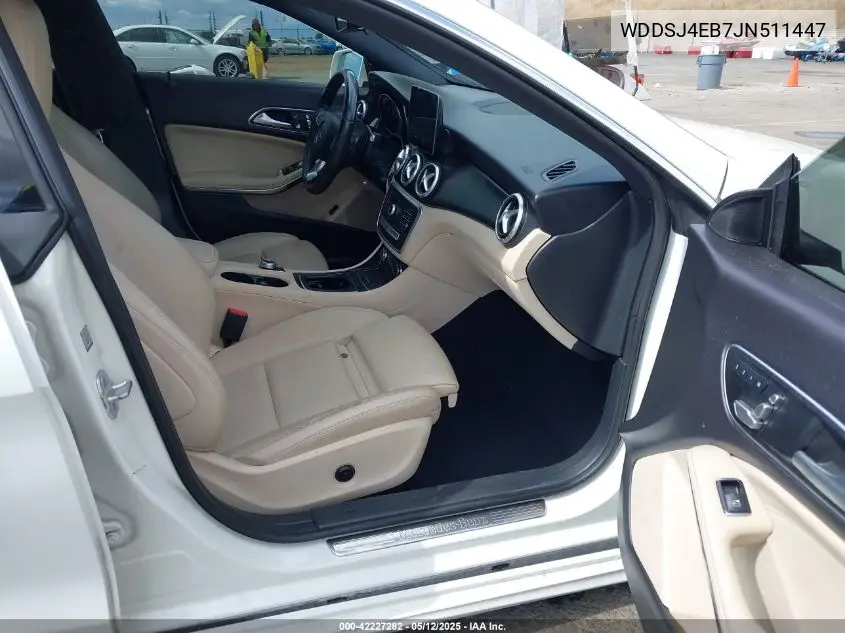 2018 Mercedes-Benz Cla 250 VIN: WDDSJ4EB7JN511447 Lot: 42227282