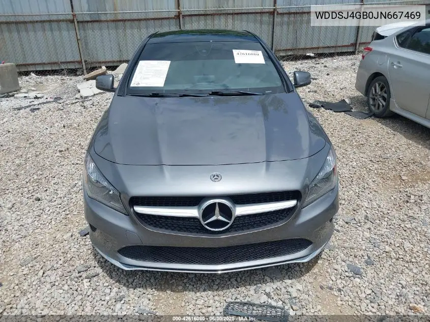 2018 Mercedes-Benz Cla 250 4Matic VIN: WDDSJ4GB0JN667469 Lot: 42616080