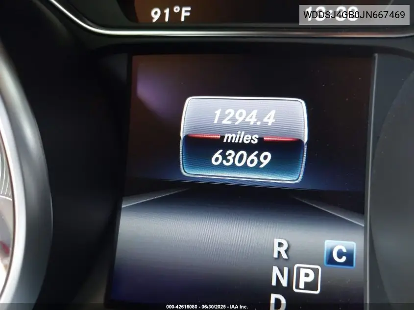2018 Mercedes-Benz Cla 250 4Matic VIN: WDDSJ4GB0JN667469 Lot: 42616080