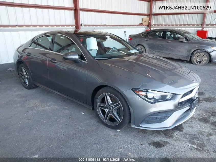 2020 Mercedes-Benz Cla 250 4Matic VIN: W1K5J4HB2LN100629 Lot: 41806113