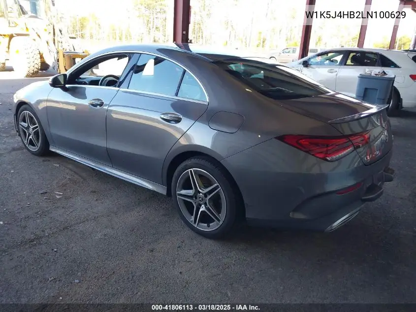 2020 Mercedes-Benz Cla 250 4Matic VIN: W1K5J4HB2LN100629 Lot: 41806113