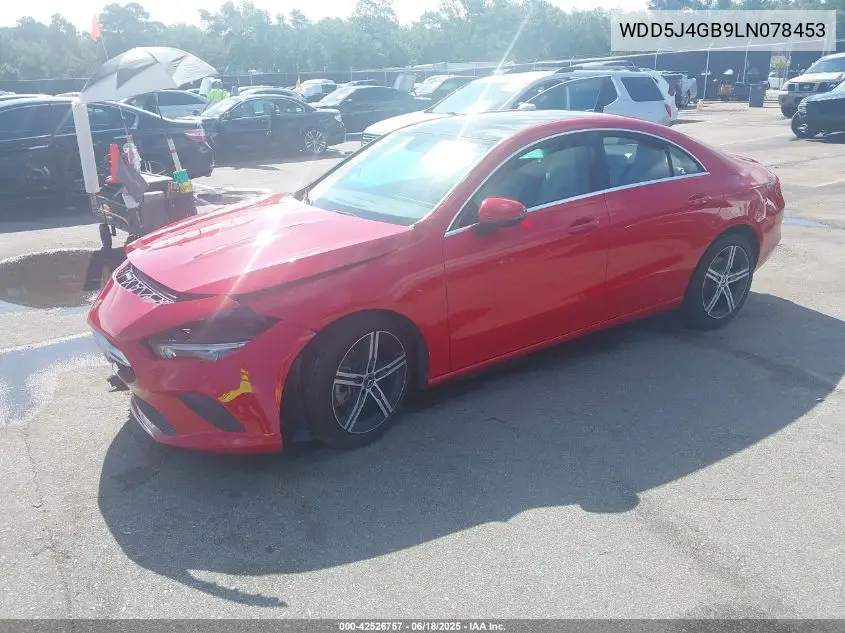 2020 Mercedes-Benz Cla 250 VIN: WDD5J4GB9LN078453 Lot: 42526757