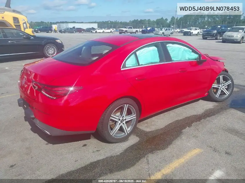 2020 Mercedes-Benz Cla 250 VIN: WDD5J4GB9LN078453 Lot: 42526757