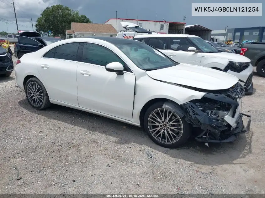 2020 Mercedes-Benz Cla 250 VIN: W1K5J4GB0LN121254 Lot: 42539721