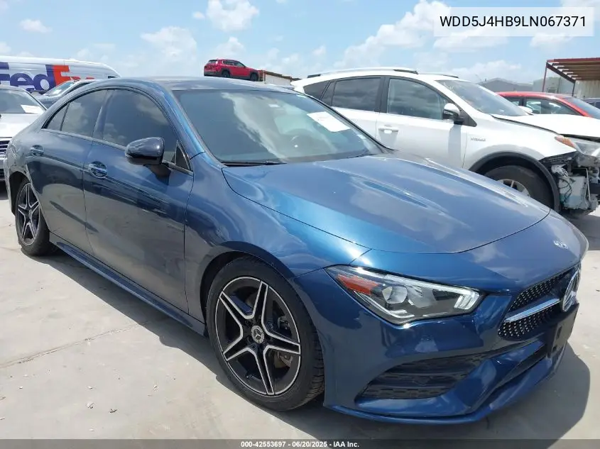2020 Mercedes-Benz Cla 250 4Matic VIN: WDD5J4HB9LN067371 Lot: 42553697