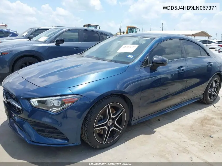 2020 Mercedes-Benz Cla 250 4Matic VIN: WDD5J4HB9LN067371 Lot: 42553697