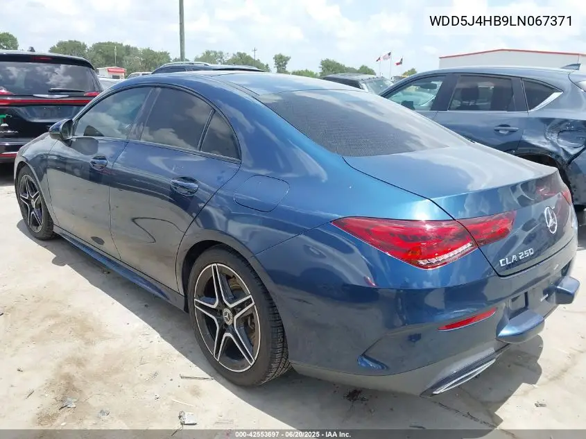 2020 Mercedes-Benz Cla 250 4Matic VIN: WDD5J4HB9LN067371 Lot: 42553697