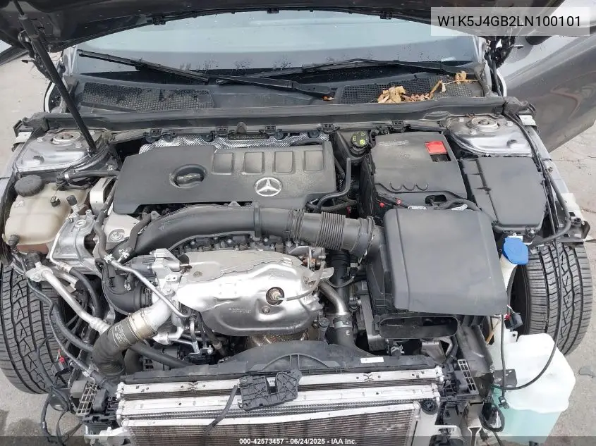 2020 Mercedes-Benz Cla 250 VIN: W1K5J4GB2LN100101 Lot: 42573457
