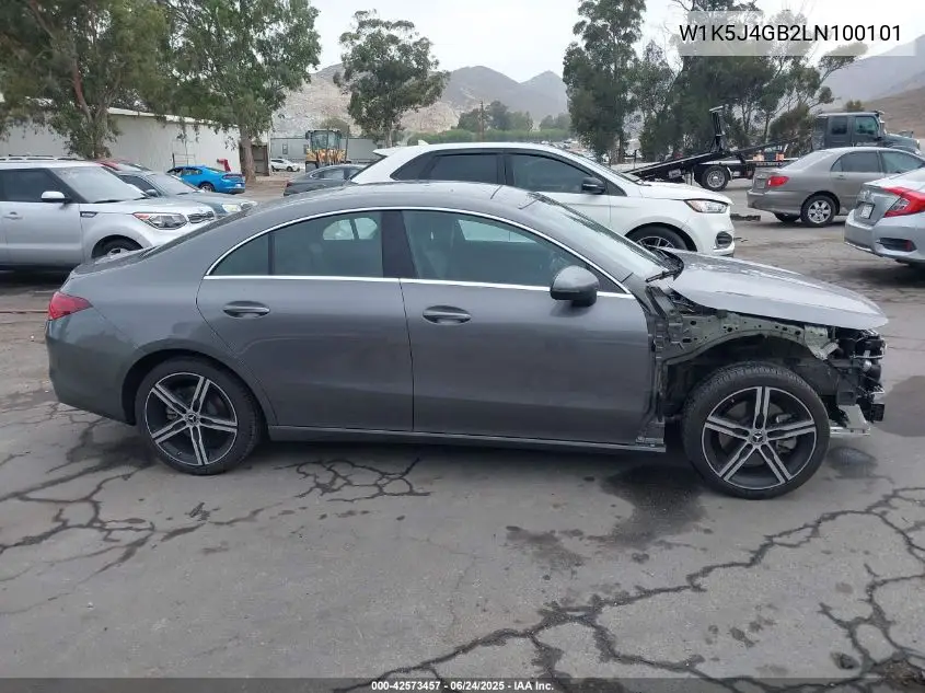 2020 Mercedes-Benz Cla 250 VIN: W1K5J4GB2LN100101 Lot: 42573457