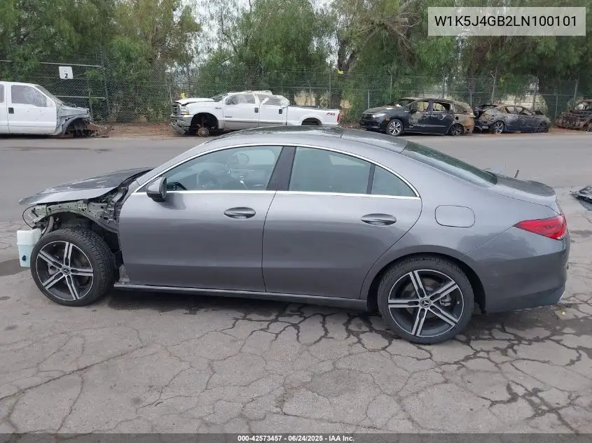 2020 Mercedes-Benz Cla 250 VIN: W1K5J4GB2LN100101 Lot: 42573457
