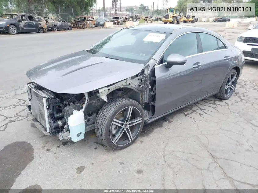 2020 Mercedes-Benz Cla 250 VIN: W1K5J4GB2LN100101 Lot: 42573457
