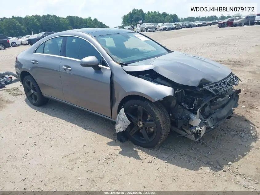2020 Mercedes-Benz Cla 250 4Matic VIN: WDD5J4HB8LN079172 Lot: 42586656