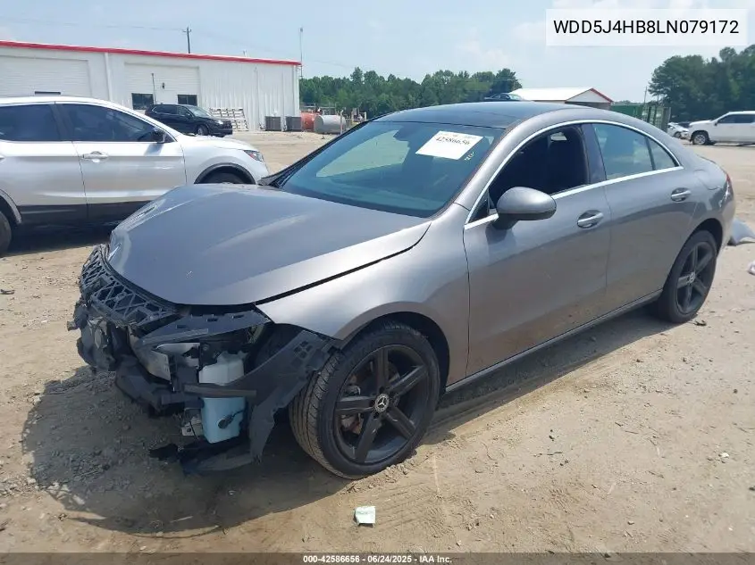 2020 Mercedes-Benz Cla 250 4Matic VIN: WDD5J4HB8LN079172 Lot: 42586656
