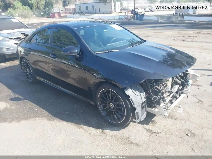 2020 Mercedes-Benz Cla 250 VIN: WDD5J4GB9LN060762 Lot: 42616401
