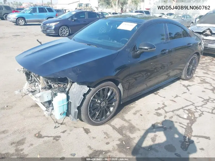 2020 Mercedes-Benz Cla 250 VIN: WDD5J4GB9LN060762 Lot: 42616401