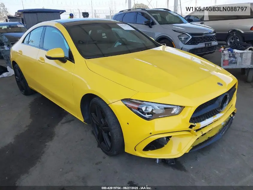 2020 Mercedes-Benz Cla 250 VIN: W1K5J4GB3LN088797 Lot: 42619754