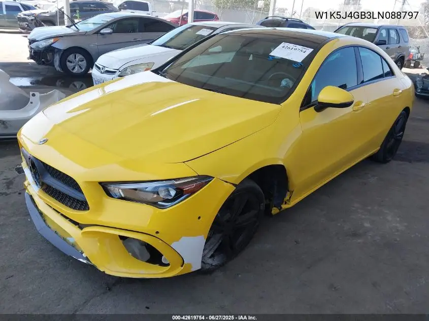 2020 Mercedes-Benz Cla 250 VIN: W1K5J4GB3LN088797 Lot: 42619754
