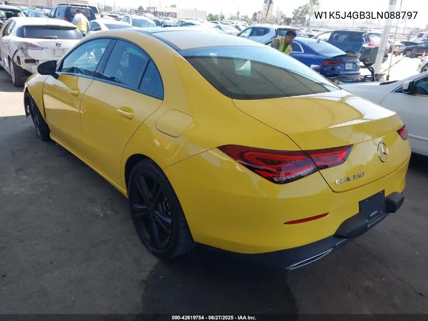 2020 Mercedes-Benz Cla 250 VIN: W1K5J4GB3LN088797 Lot: 42619754