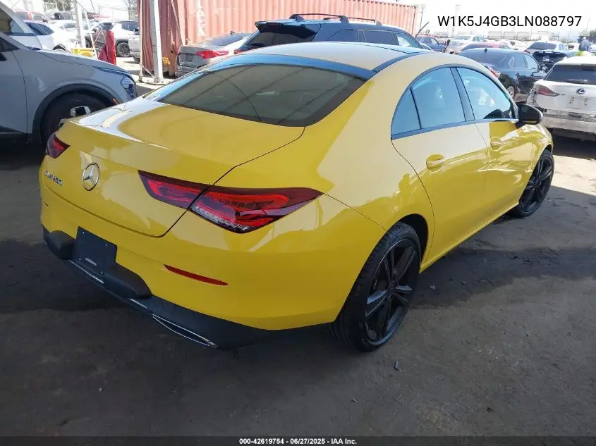 2020 Mercedes-Benz Cla 250 VIN: W1K5J4GB3LN088797 Lot: 42619754