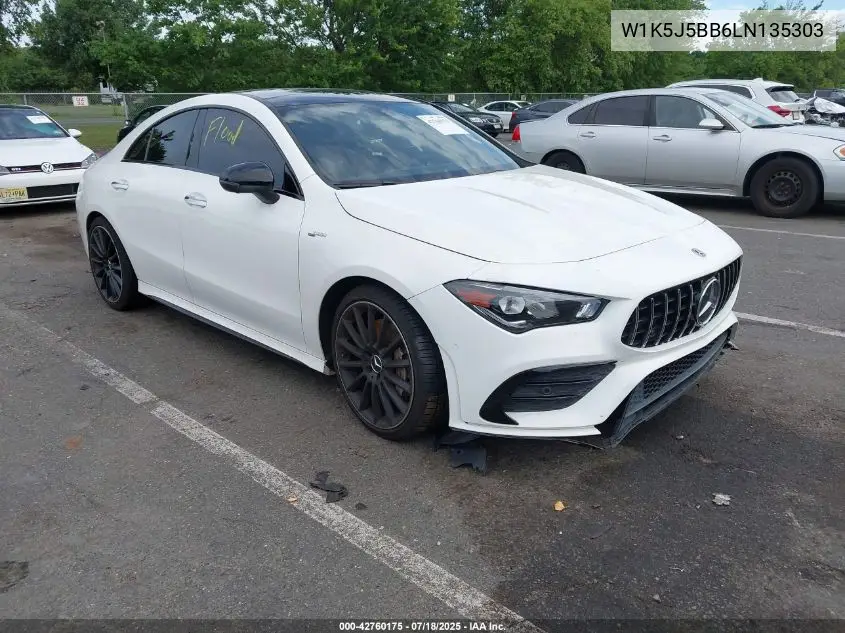 2020 Mercedes-Benz Amg Cla 35 4Matic VIN: W1K5J5BB6LN135303 Lot: 42760175