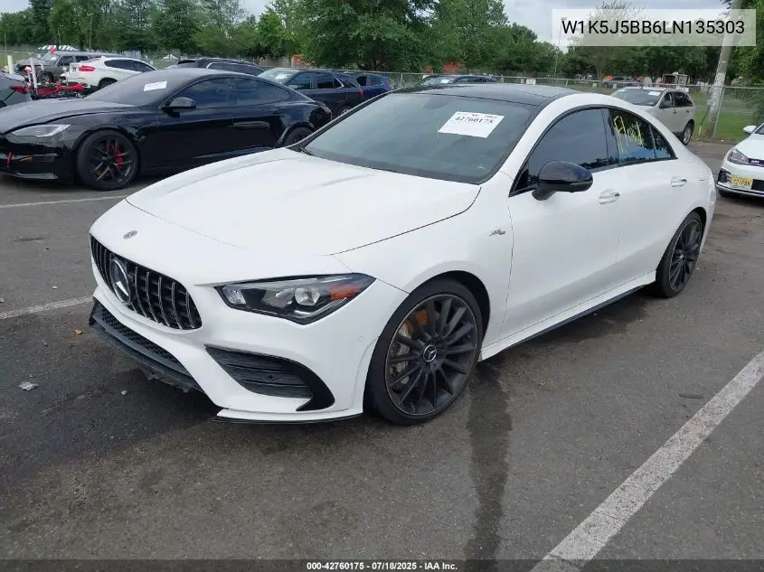 2020 Mercedes-Benz Amg Cla 35 4Matic VIN: W1K5J5BB6LN135303 Lot: 42760175