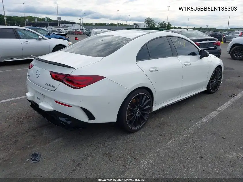 2020 Mercedes-Benz Amg Cla 35 4Matic VIN: W1K5J5BB6LN135303 Lot: 42760175