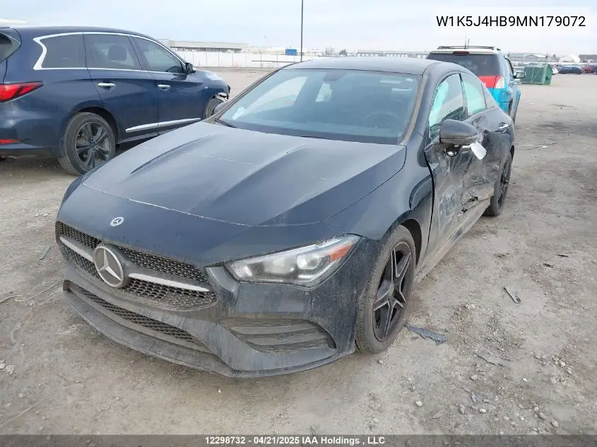 2021 Mercedes-Benz Cla 250 4Matic VIN: W1K5J4HB9MN179072 Lot: 12298732
