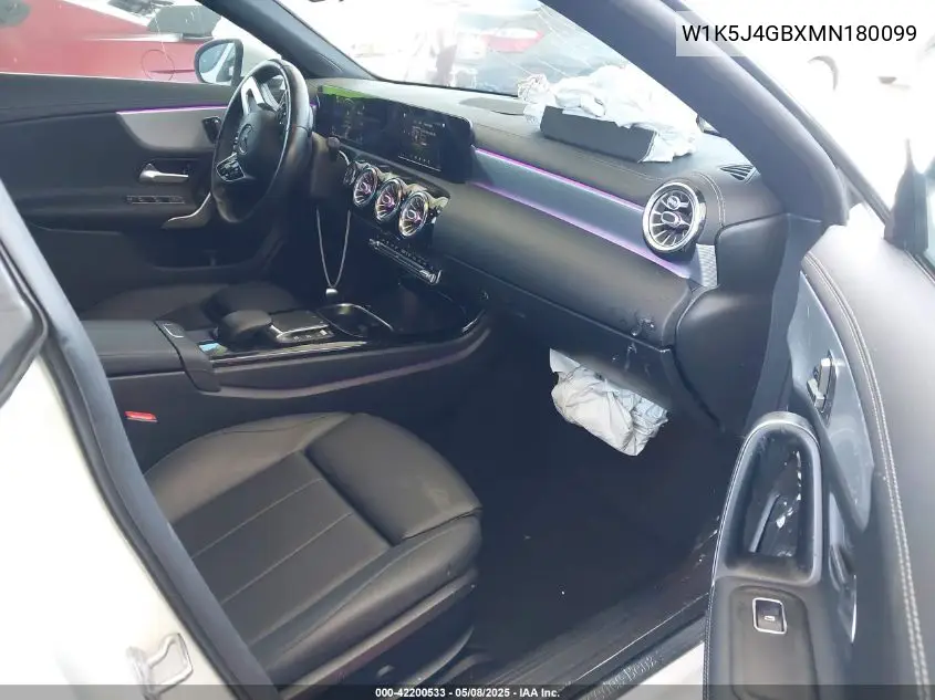 2021 Mercedes-Benz Cla 250 VIN: W1K5J4GBXMN180099 Lot: 42200533