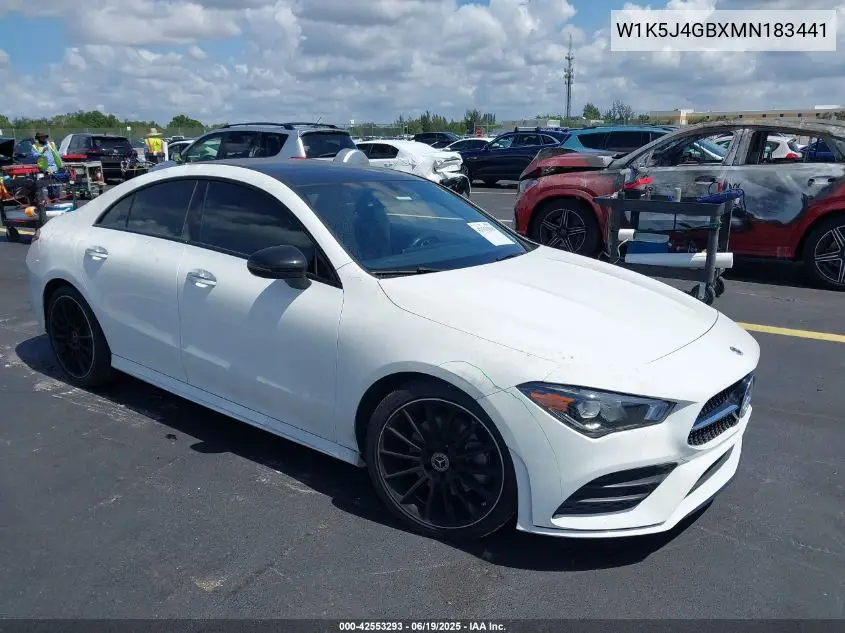 2021 Mercedes-Benz Cla 250 VIN: W1K5J4GBXMN183441 Lot: 42553293