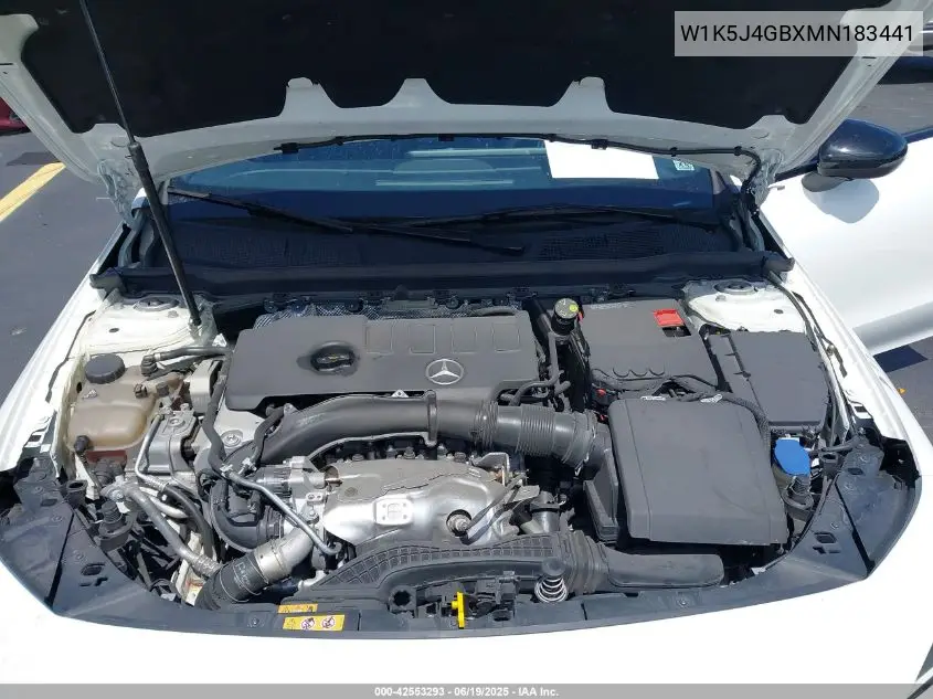 2021 Mercedes-Benz Cla 250 VIN: W1K5J4GBXMN183441 Lot: 42553293