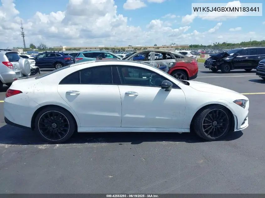 2021 Mercedes-Benz Cla 250 VIN: W1K5J4GBXMN183441 Lot: 42553293