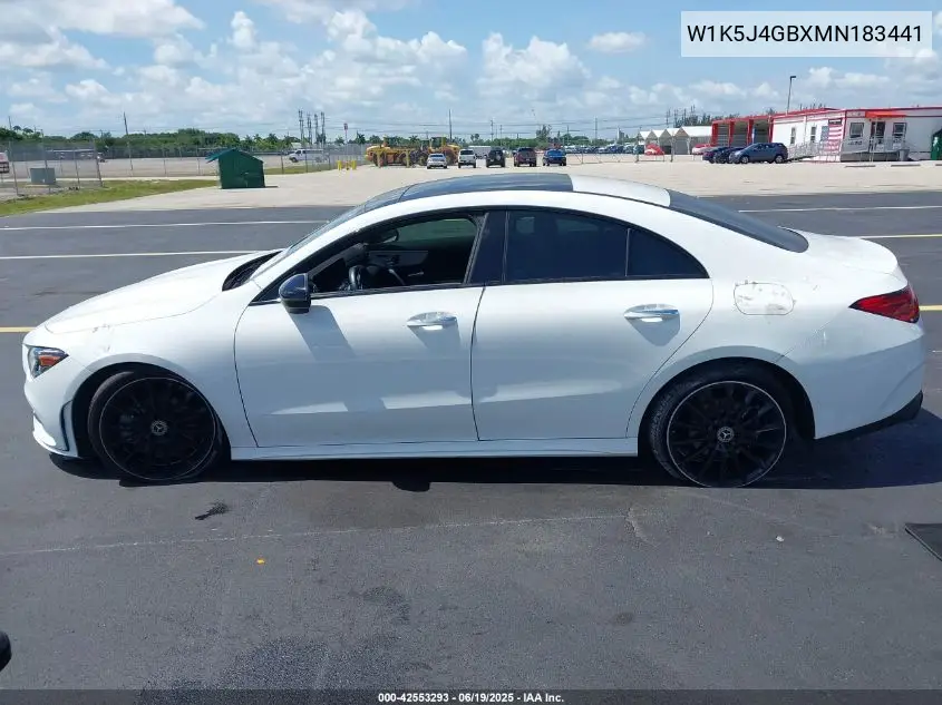 2021 Mercedes-Benz Cla 250 VIN: W1K5J4GBXMN183441 Lot: 42553293
