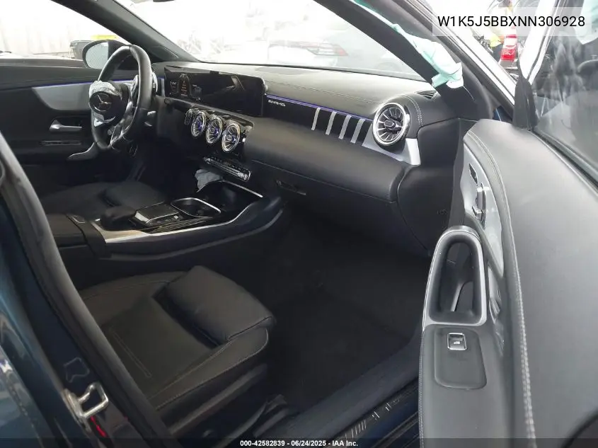 2022 Mercedes-Benz Amg Cla 35 4Matic VIN: W1K5J5BBXNN306928 Lot: 42582839