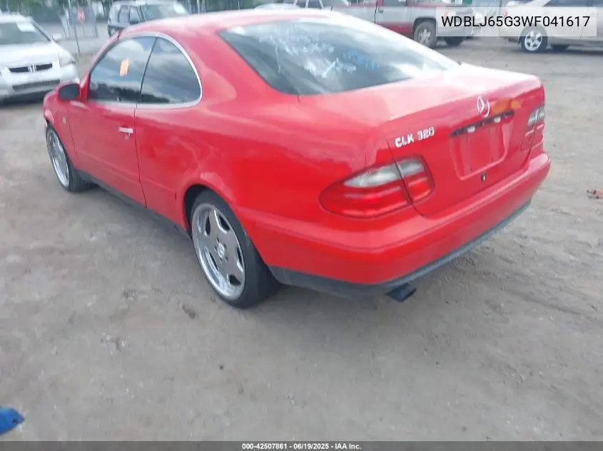 1998 Mercedes-Benz Clk 320 VIN: WDBLJ65G3WF041617 Lot: 42507861