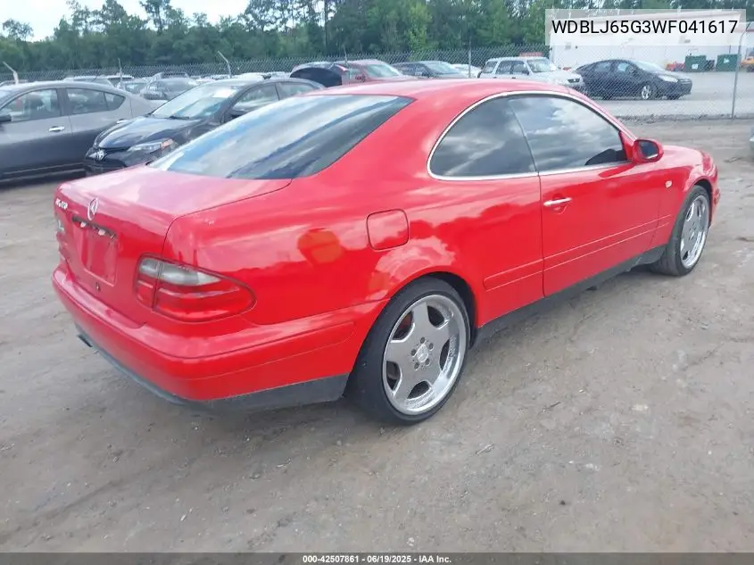 1998 Mercedes-Benz Clk 320 VIN: WDBLJ65G3WF041617 Lot: 42507861