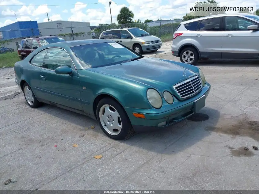 1998 Mercedes-Benz Clk 320 VIN: WDBLJ65G6WF038243 Lot: 42569032