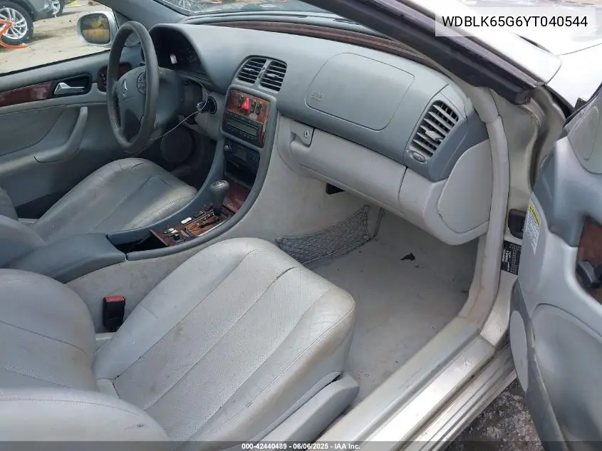 2000 Mercedes-Benz Clk 320 VIN: WDBLK65G6YT040544 Lot: 42440489